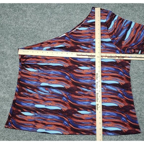 Rue21 Top Womens 4X Multicolor Abstract Plus 3/4 Sleeve Stretch New - Picture 8 of 12